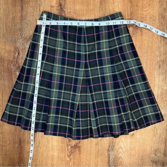 EXPRESS MADE IN ITALY 🇮🇹 VINTAGE Plaid Pleated Mini Skirt Size 3/4 - Picture 5 of 8